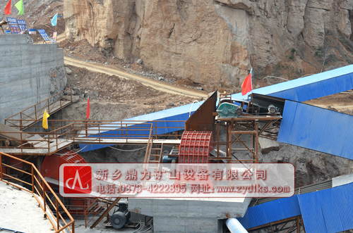 新乡鼎力环保砂石生产线一隅